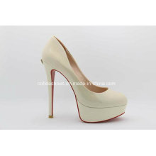 Beige Conforto Plataforma Sexy Sapatos de salto alto Senhora